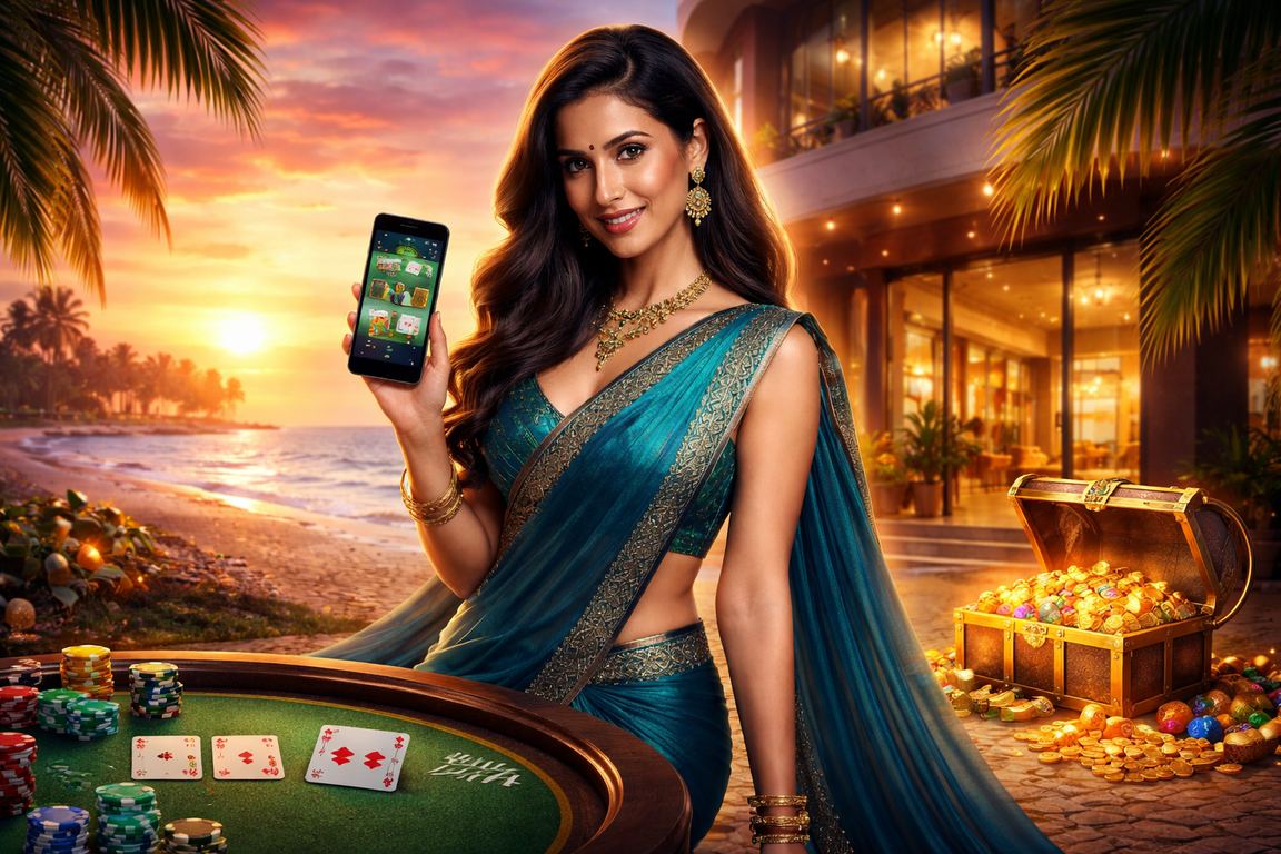 Playing Andar Bahar game in Chennai with festive attire