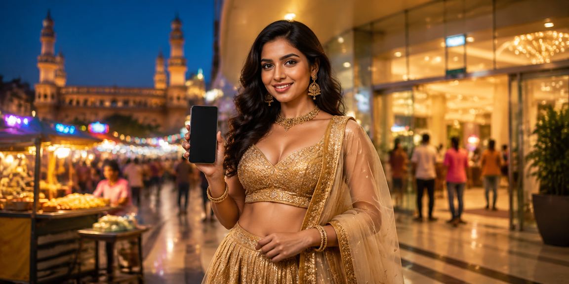Indian woman enjoying online casino games
