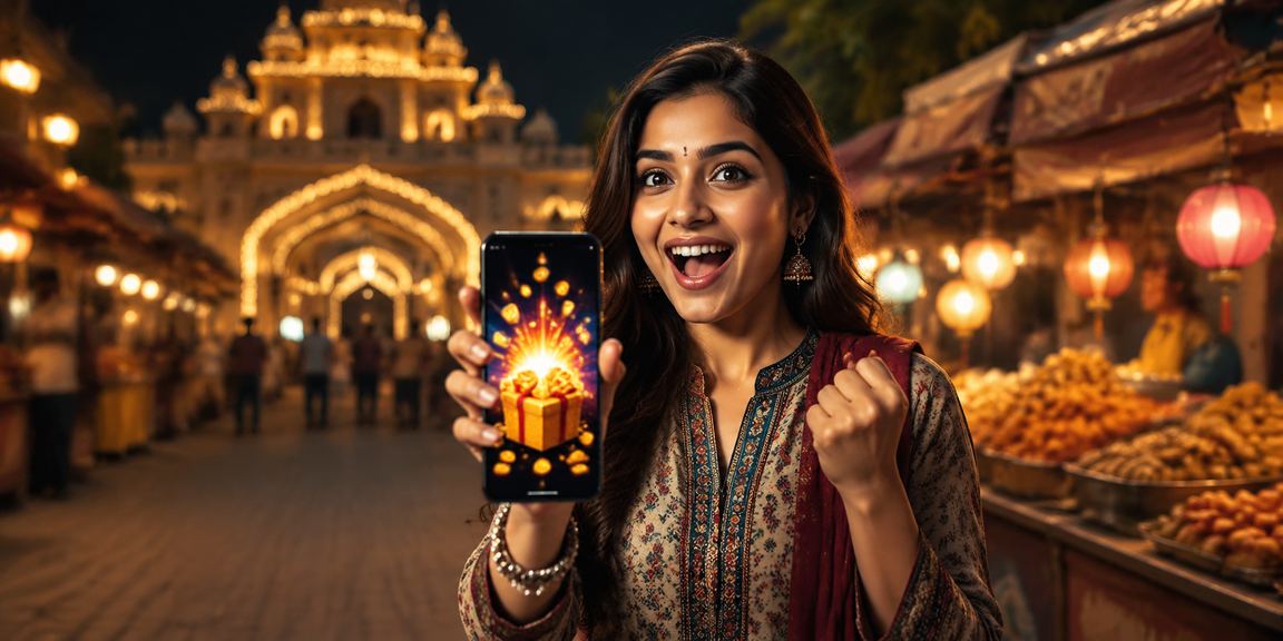 India mobile live casino player gaming on smartphone