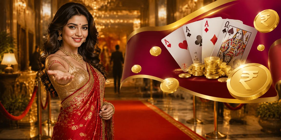 Teen Patti card game in Indian setting